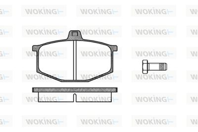 P160300 WOKING Комплект тормозных колодок, дисковый тормоз