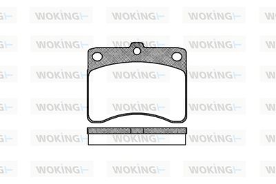 P332300 WOKING Комплект тормозных колодок, дисковый тормоз