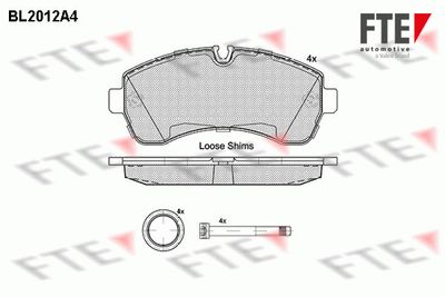 BL2012A4 FTE Комплект тормозных колодок, дисковый тормоз