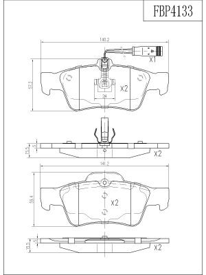 FBP4133 FI.BA Комплект тормозных колодок, дисковый тормоз