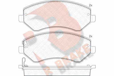 RB1512 R BRAKE Комплект тормозных колодок, дисковый тормоз