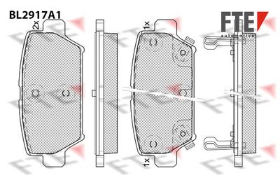BL2917A1 FTE Комплект тормозных колодок, дисковый тормоз