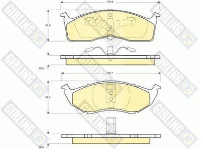 6112363 GIRLING Комплект тормозных колодок, дисковый тормоз