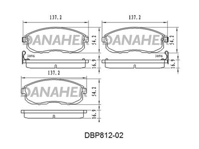 DBP81202 DANAHER Комплект тормозных колодок, дисковый тормоз