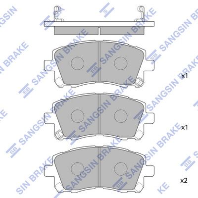 SP1225 Hi-Q Комплект тормозных колодок, дисковый тормоз