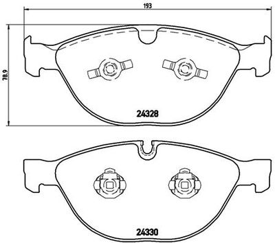 P06066 BREMBO Комплект тормозных колодок, дисковый тормоз