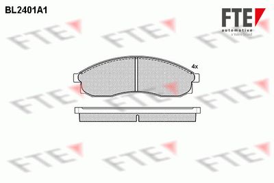 BL2401A1 FTE Комплект тормозных колодок, дисковый тормоз