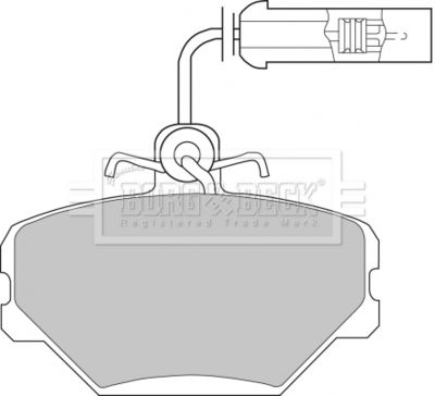 BBP1086 BORG & BECK Комплект тормозных колодок, дисковый тормоз