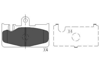 KBP9073 KAVO PARTS Комплект тормозных колодок, дисковый тормоз