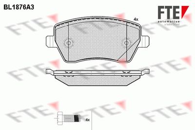 BL1876A3 FTE Комплект тормозных колодок, дисковый тормоз