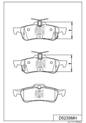 D5235MH MK Kashiyama Комплект тормозных колодок, дисковый тормоз