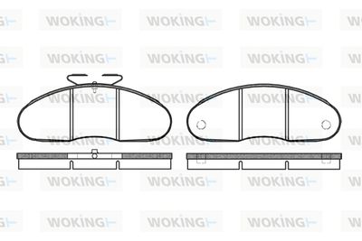 P148300 WOKING Комплект тормозных колодок, дисковый тормоз