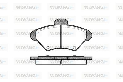 P552300 WOKING Комплект тормозных колодок, дисковый тормоз