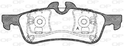 BPA086200 OPEN PARTS Комплект тормозных колодок, дисковый тормоз