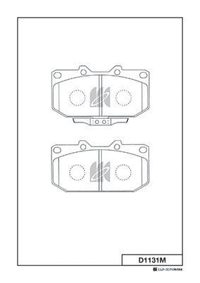 D1131M MK Kashiyama Комплект тормозных колодок, дисковый тормоз