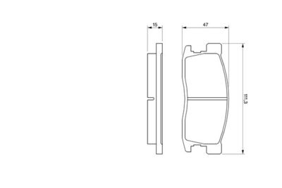 0986493670 BOSCH Комплект тормозных колодок, дисковый тормоз