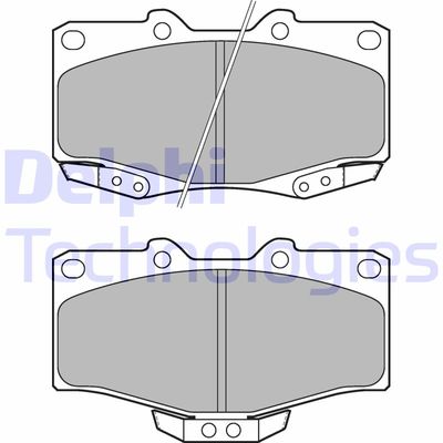 LP1405 DELPHI Комплект тормозных колодок, дисковый тормоз