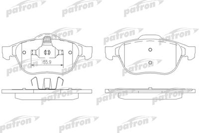 PBP1541 PATRON Комплект тормозных колодок, дисковый тормоз
