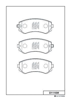 D1116M MK Kashiyama Комплект тормозных колодок, дисковый тормоз
