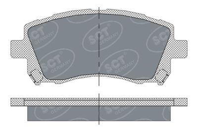 SP258PR SCT - MANNOL Комплект тормозных колодок, дисковый тормоз