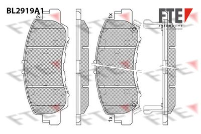BL2919A1 FTE Комплект тормозных колодок, дисковый тормоз