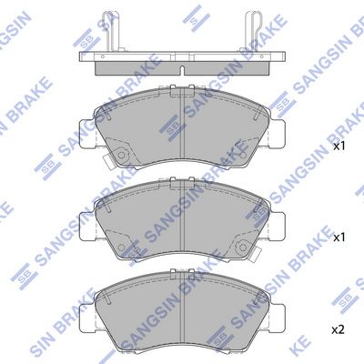 SP2032A Hi-Q Комплект тормозных колодок, дисковый тормоз