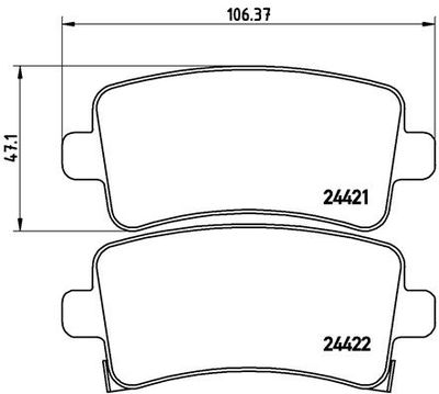 P59060 BREMBO Комплект тормозных колодок, дисковый тормоз