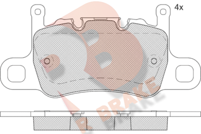 RB2348 R BRAKE Комплект тормозных колодок, дисковый тормоз