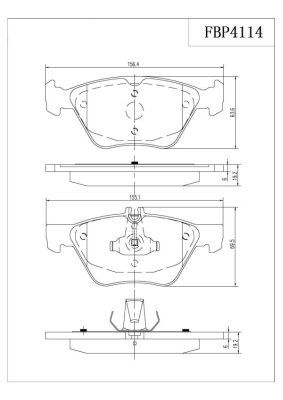 FBP4114 FI.BA Комплект тормозных колодок, дисковый тормоз