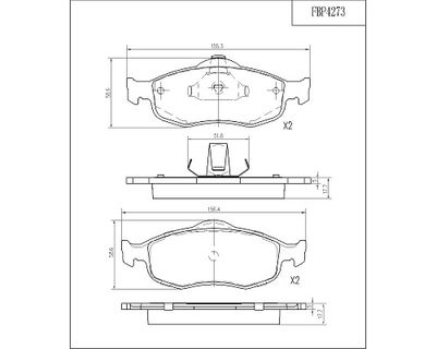 FBP4273 FI.BA Комплект тормозных колодок, дисковый тормоз