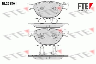 BL2638A1 FTE Комплект тормозных колодок, дисковый тормоз