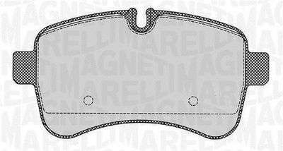 363916060284 MAGNETI MARELLI Комплект тормозных колодок, дисковый тормоз