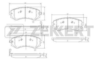 BS1218 ZEKKERT Комплект тормозных колодок, дисковый тормоз