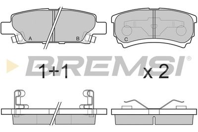 BP3106 BREMSI Комплект тормозных колодок, дисковый тормоз