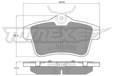 TX1660 TOMEX Brakes Комплект тормозных колодок, дисковый тормоз