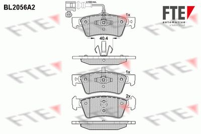 BL2056A2 FTE Комплект тормозных колодок, дисковый тормоз