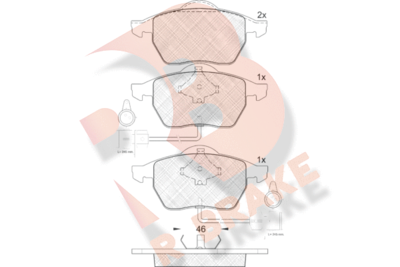 RB1191 R BRAKE Комплект тормозных колодок, дисковый тормоз