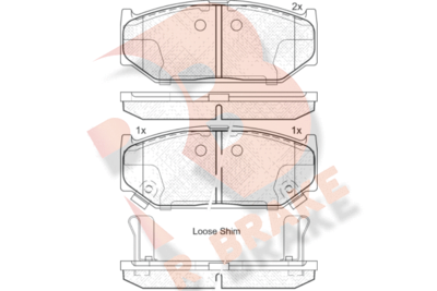 RB2045 R BRAKE Комплект тормозных колодок, дисковый тормоз