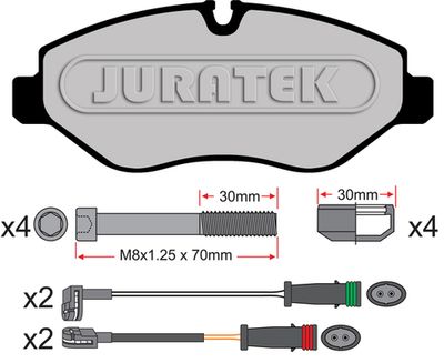 JCP115 JURATEK Комплект тормозных колодок, дисковый тормоз