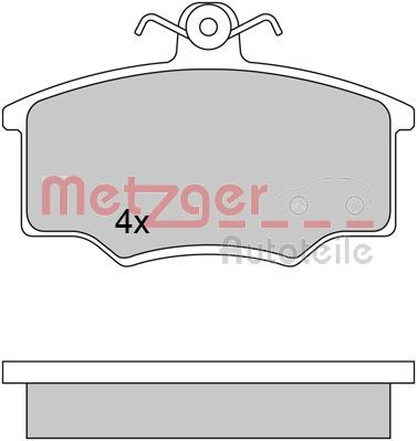 1170350 METZGER Комплект тормозных колодок, дисковый тормоз