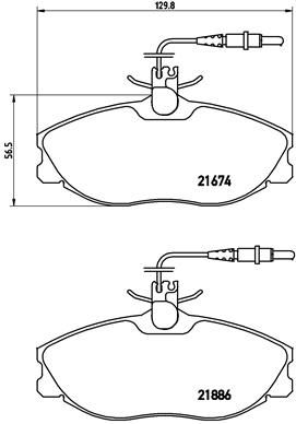 P61057 BREMBO Комплект тормозных колодок, дисковый тормоз