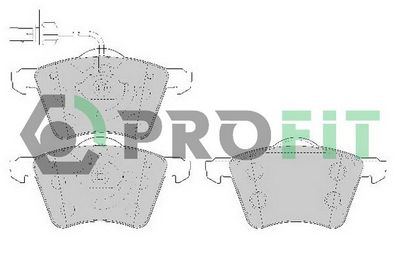 50001654C PROFIT Комплект тормозных колодок, дисковый тормоз