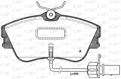 BPA048021 OPEN PARTS Комплект тормозных колодок, дисковый тормоз