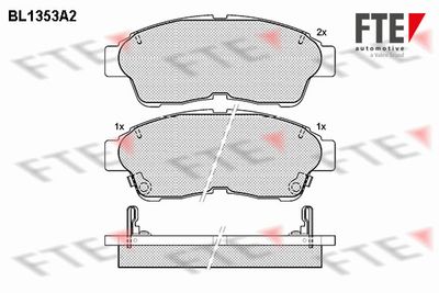 BL1353A2 FTE Комплект тормозных колодок, дисковый тормоз