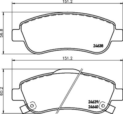 8DB355029731 HELLA PAGID Комплект тормозных колодок, дисковый тормоз