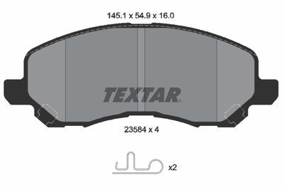 2358403 TEXTAR Комплект тормозных колодок, дисковый тормоз