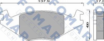 FO436881 FOMAR Friction Комплект тормозных колодок, дисковый тормоз