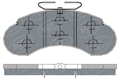 SP155PR SCT - MANNOL Комплект тормозных колодок, дисковый тормоз