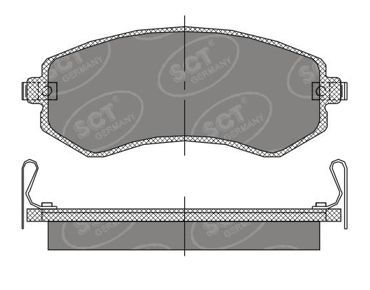 SP393PR SCT - MANNOL Комплект тормозных колодок, дисковый тормоз