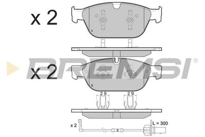 BP3477 BREMSI Комплект тормозных колодок, дисковый тормоз